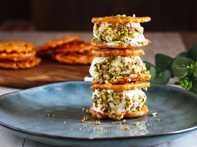 Diwali treats: Jalebi Ice Cream Sandwiches