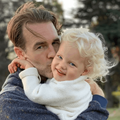 James van der Beek kisses daughter on the cheek