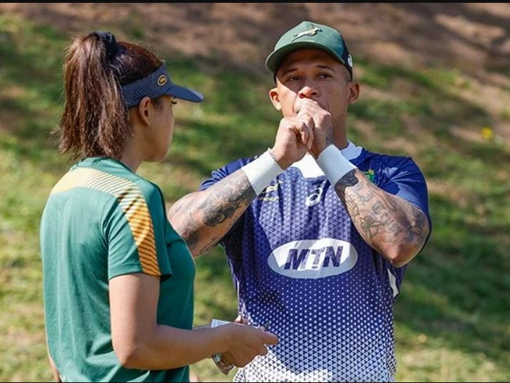 Springbok flyhalf Elton Jantjies and team dietician Zeenat Simjee have been sent home.