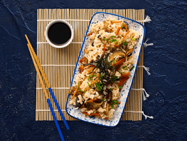 Japanese mixed rice also known as takikomi gohan