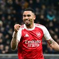 Arsenal striker Gabriel Jesus scoring in Champions League