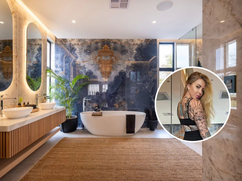 JoJo Robinson's luxury master bathroom