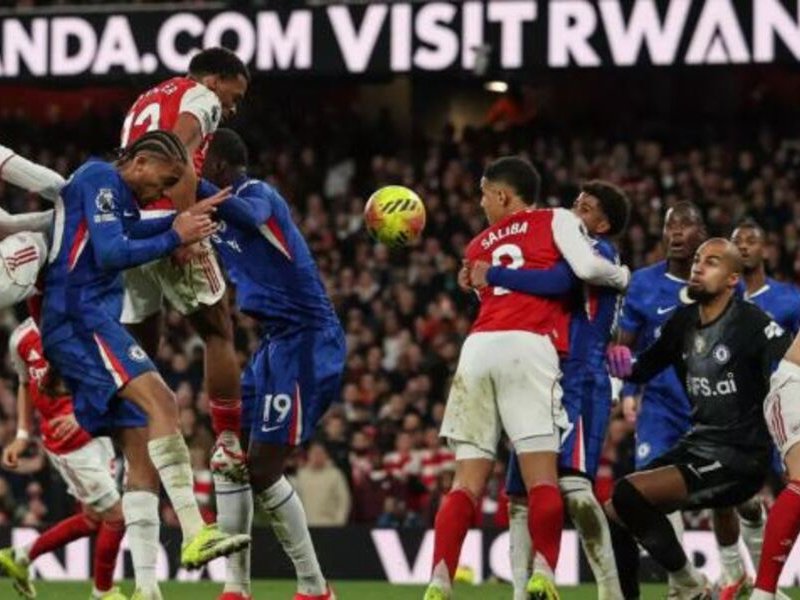 Jurrien Timber's goal gave Arsenal a five-point lead