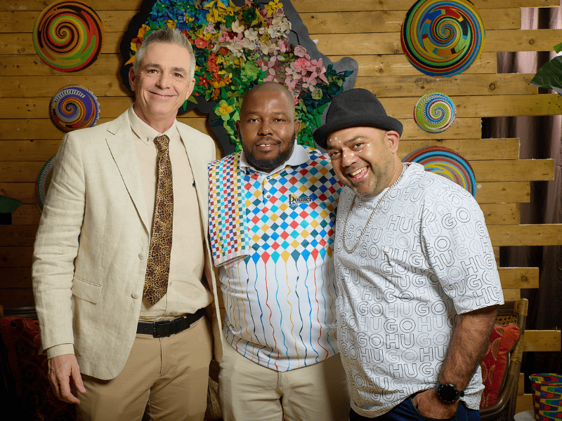 KMR CEO Nick Grubb with ECR MD Mzuvele Mthethwa and Senior account manager Abdool Azeez