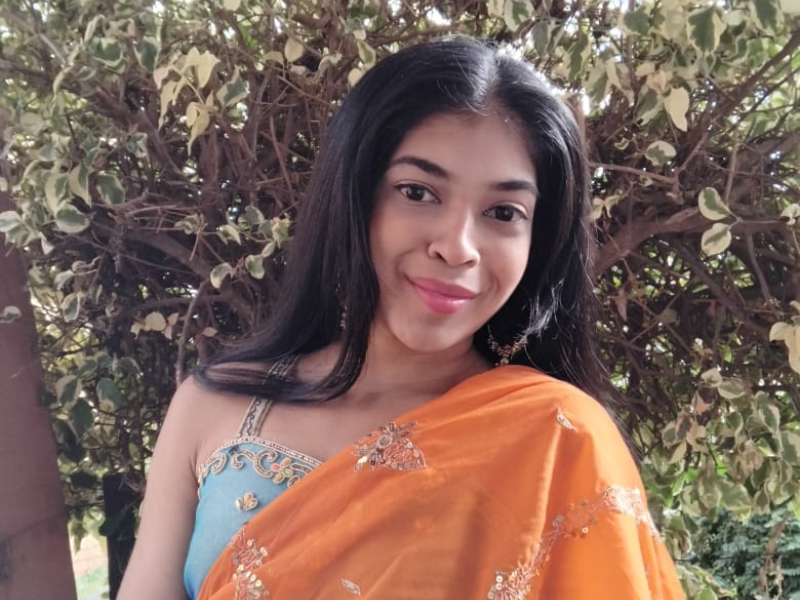 KZN Law graduate Shamentha Naidoo wearing a saree