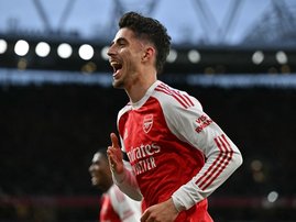 Arsenal forward Kai Havertz scores winning goal