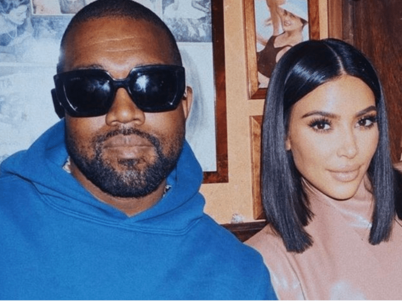Kanye West and Kim Kardashian