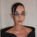 Katy Perry wearing thin framed wires glasses