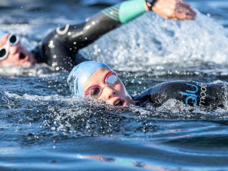 Keira King swimming around Robben Island