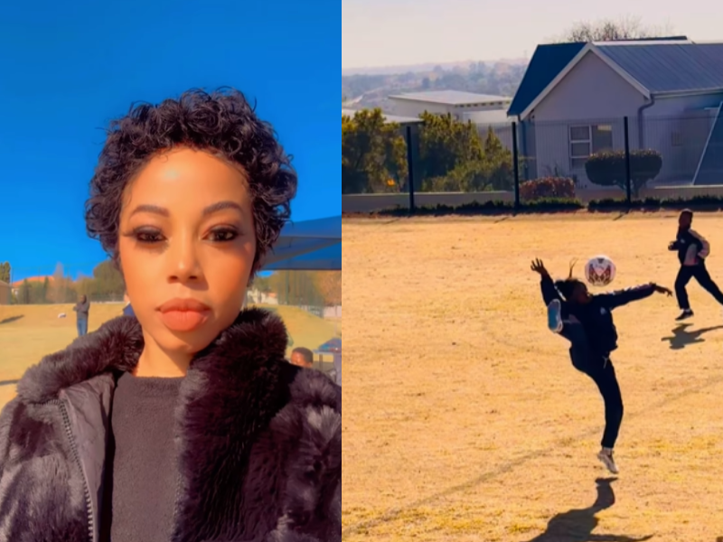 Kelly Khumalo and her daughter Thingo