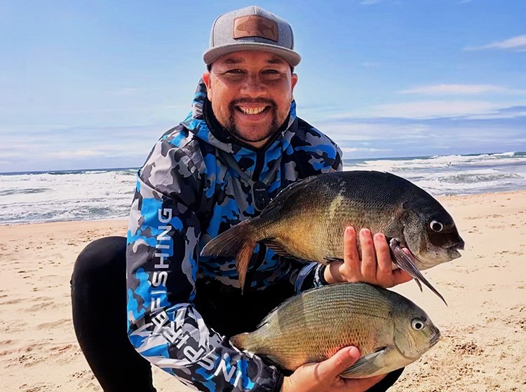 Kentlee Sayers with bronze bream caught down the south coast