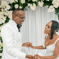 Khaya Mthethwa and Sine Ndlovu on their wedding day