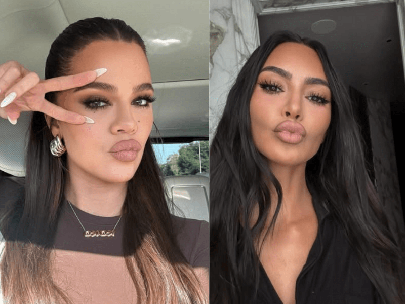 Khloe and Kim Kardashian