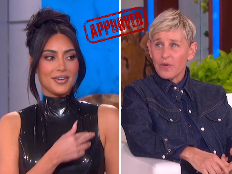 Kim Kardashian and Ellen DeGeneres