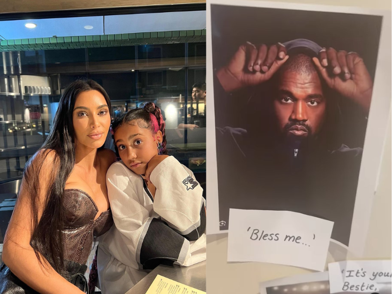 Kim Kardashian and her daughter North West on a ski trip.png