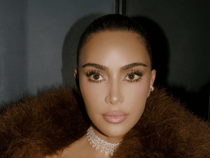 Kim Kardashian wearing a diamond choker