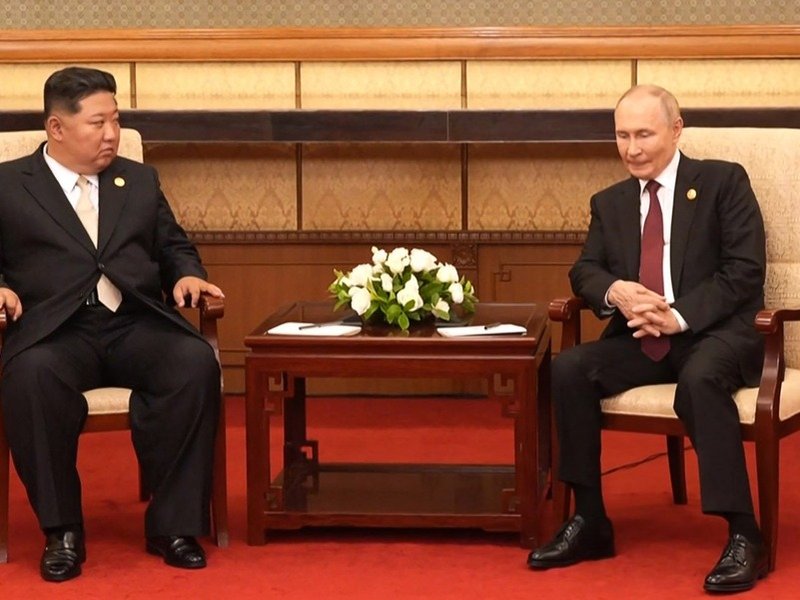 North Korean leader Kim Jong Un and Russia's Vladimir Putin