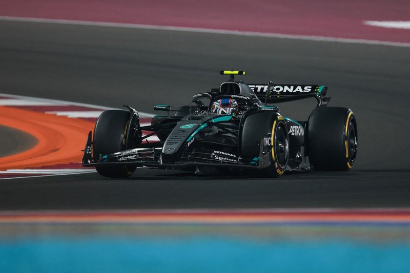 Kimi Antonelli driving in 2025 Qatar Formula One Grand Prix