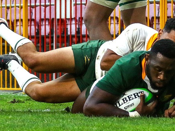 Springbok Showdown Siya Kolisi try