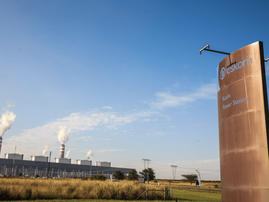 Entrance to Eskom’s Kusile Power Station in Mpumalanga.