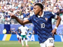 Kylian Mbappe opening goal against Senegal at the World Cup