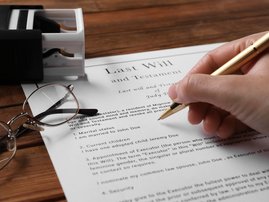 LAST WILL AND TESTAMENT STOCK IMAGE