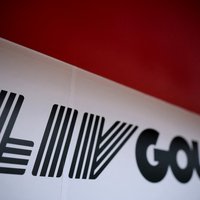 LIV golf logo at tournament in Mexico
