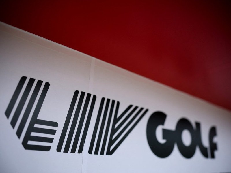 LIV golf logo at tournament in Mexico