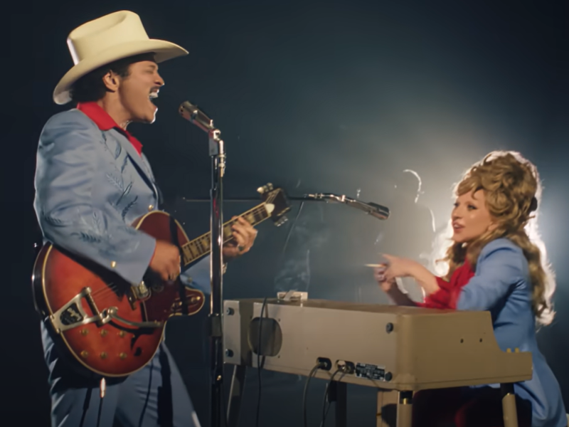 Lady Gaga and Bruno Mars YouTube screenshot