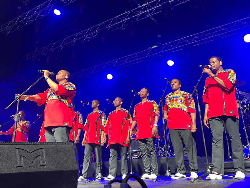 Ladysmith Black Mambazo perform at Kenny G concert in Durban ICC