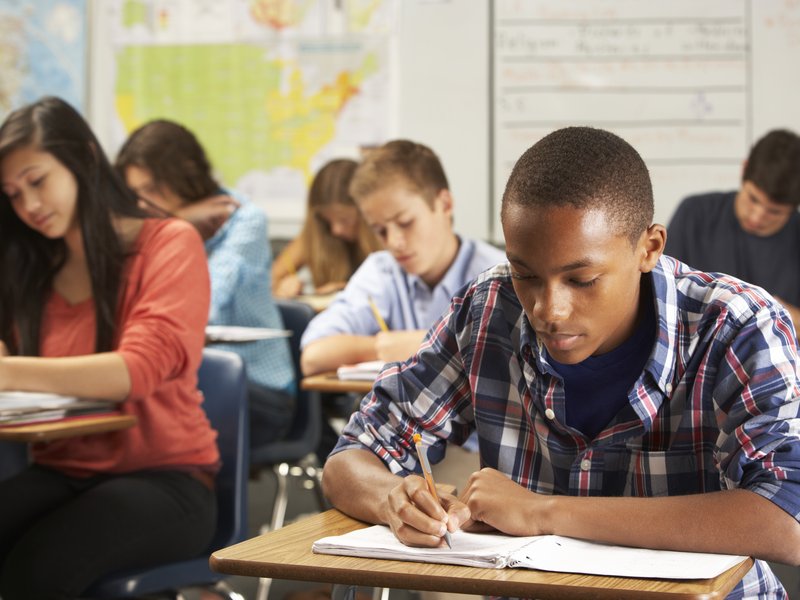 Learners writing exams