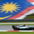 Lewis Hamilton races at the 2017 Malaysian Grand Prix