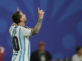 Lionel Messi saluted