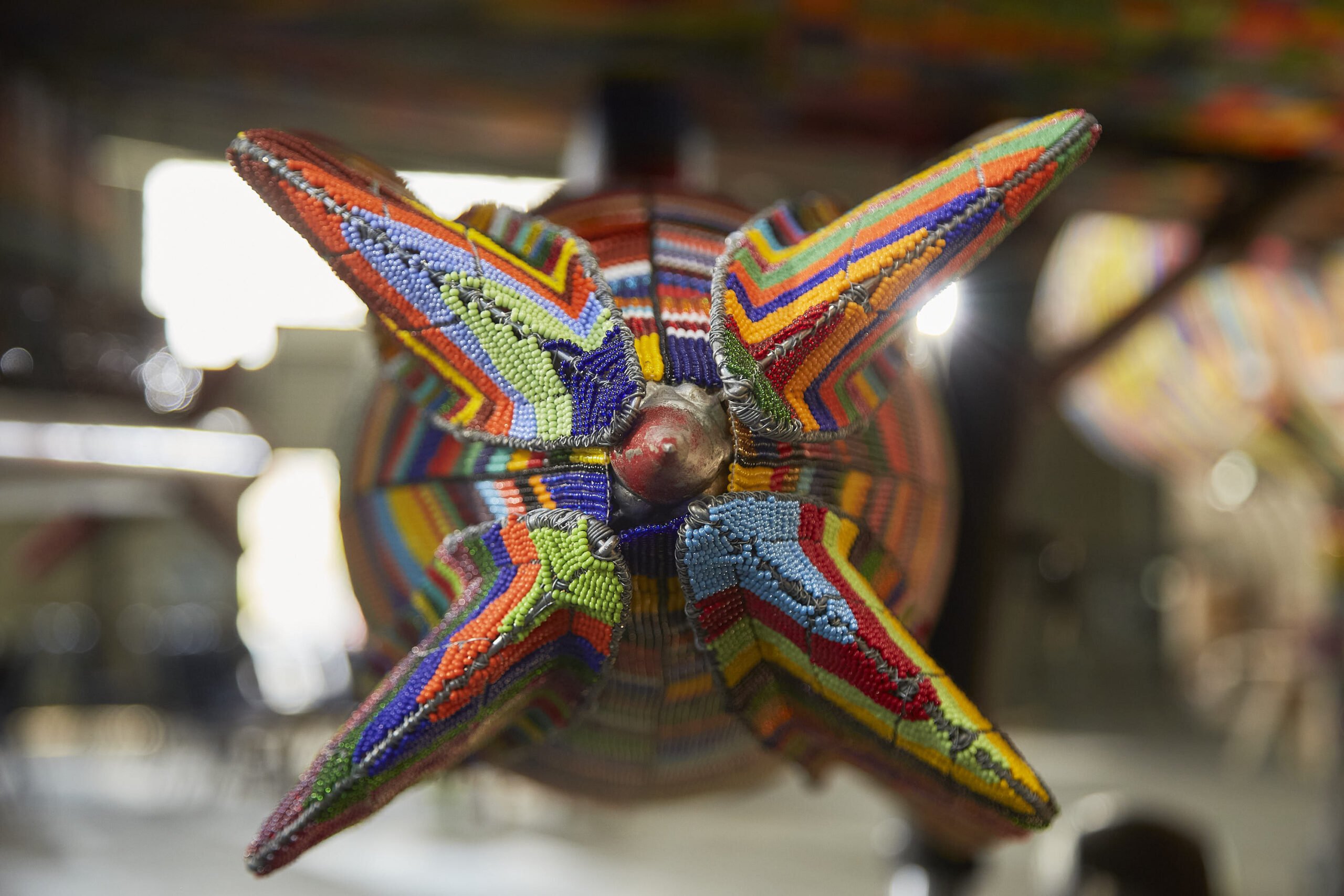 South African artist decorates fighter jet with over 35-million beads