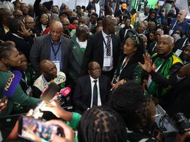 MK leader Jacob Zuma at election results centre 2024