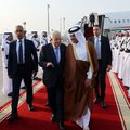 Palestinian Authority President Mahmoud Abbas in Qatar