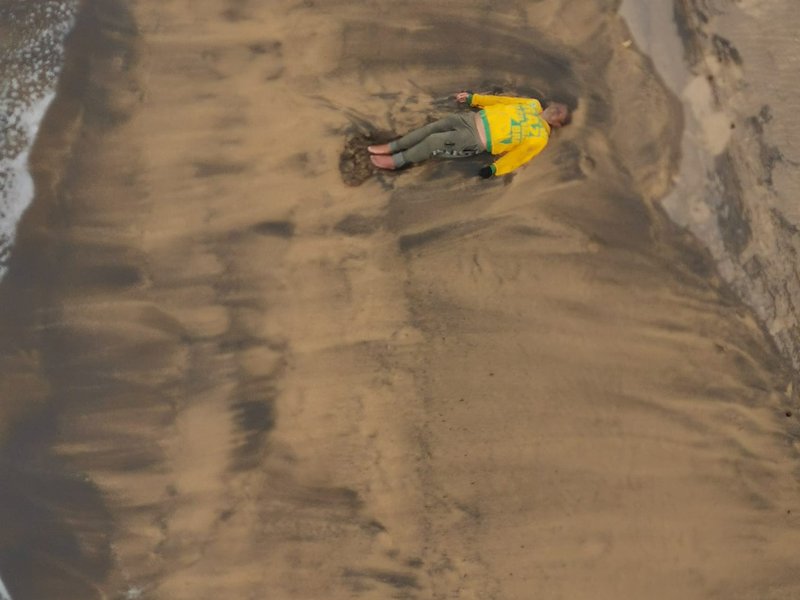 Man washes up on beach