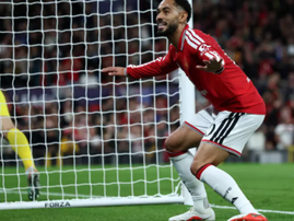 Manchester United's Brazilian striker Matheus Cunha