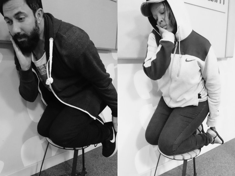 Martin and Tumi Ariana Grande stool challenge