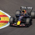 Max Verstappen driving his Red Bull at Sepang Circuit in Malaysia