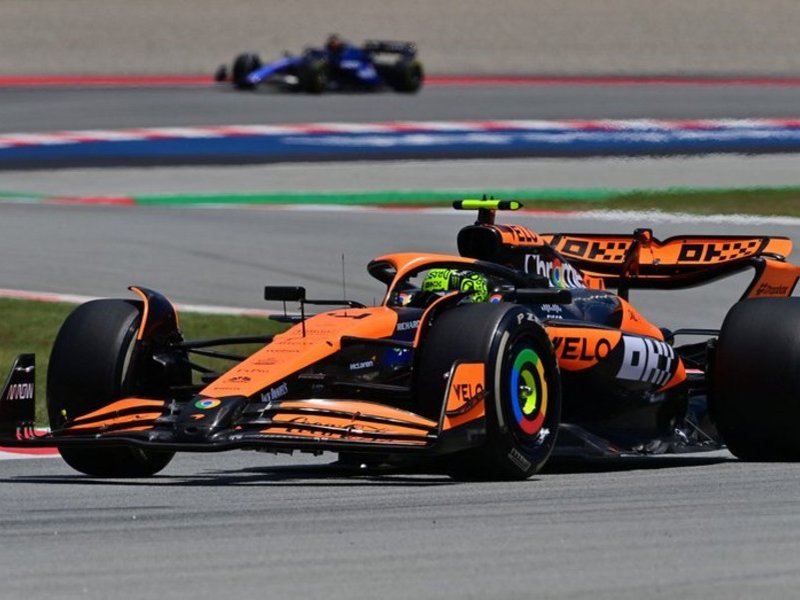 McLaren's British driver Lando Norris at Spanish Formula One Grand Prix.