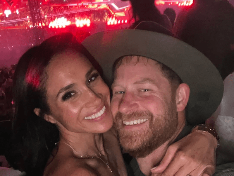 Meghan and Harry at a concert