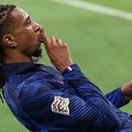 Michael Olise celebrates a goal for France in 2027 UEFA Nations League