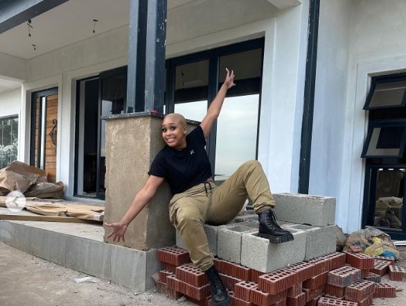 Minnie Dlamini at her childhood home