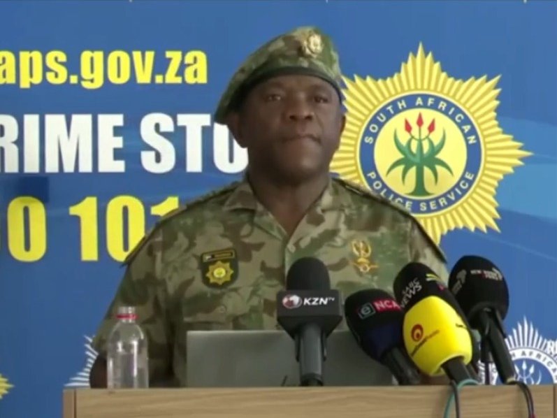 Nhlanhla Nkhwanazi addressing the media on 6 July 2025