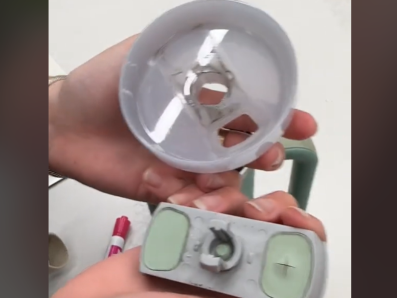 Mould on the inside of a water bottle lid