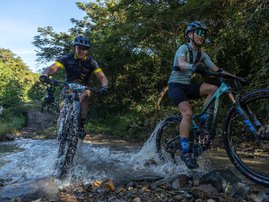 Mountain bikers tackle the trails