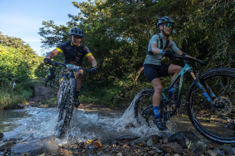 Mountain bikers tackle the trails