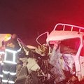 First responders from Mtubatuba at the scene where a minibus and bakkie collided head on