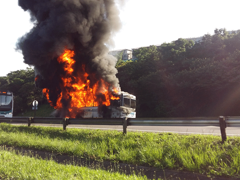 N2 bus fire ( near Edwin Swales)